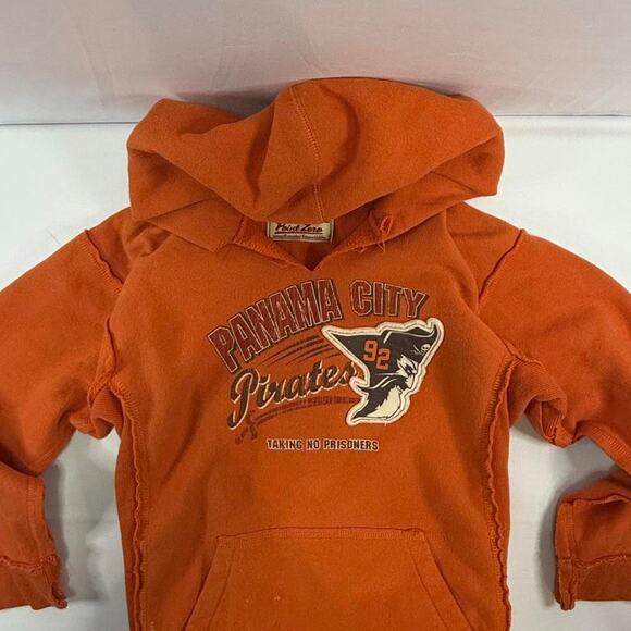 Point Zero Other - Vintage Hoodie Panama City Orange and Black Hoodie Size Medium
